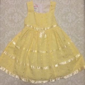 Yellow toddler eyelet dress